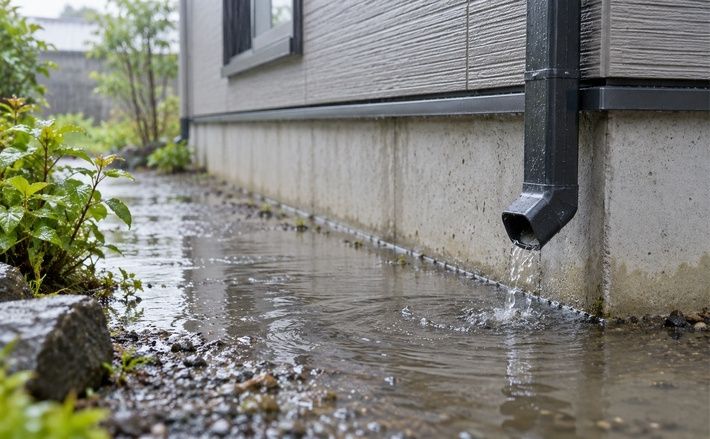 床下の水たまりは、雨との関係と設備の使用状況から原因を絞る