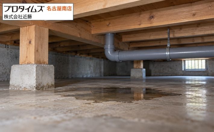 床下に水がたまる原因は?名古屋市南区で浸水・配管漏水・雨水の侵入を調べるポイント